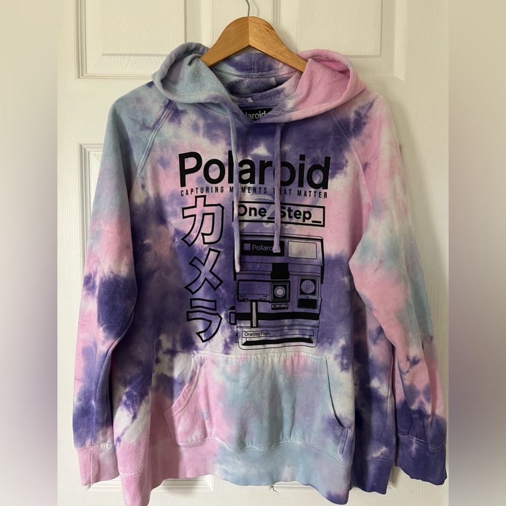 Polaroid Women’s Adult Men’s Tye Dye Hoodie Size XL